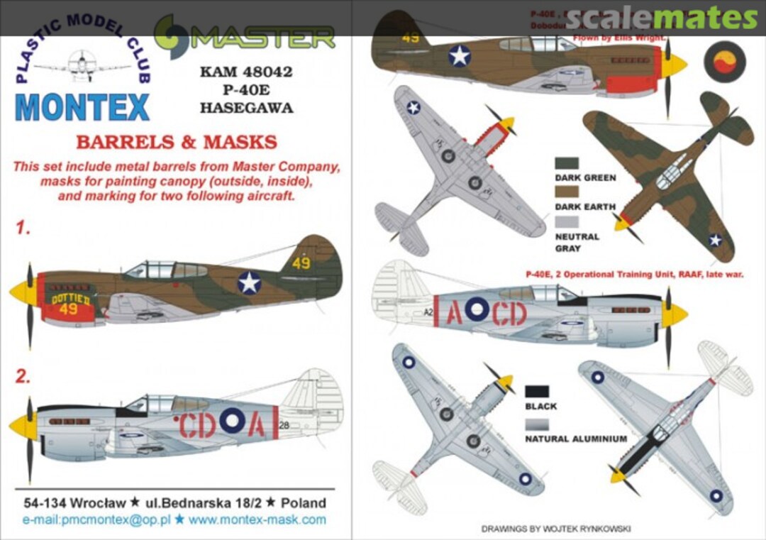 Boxart Curtiss P-40E Kittyhawk "USAAF & RAAF" KAM48042 Montex Boxart Curtiss P-40E Kittyhawk "USAAF & RAAF" KAM48042 Montex
