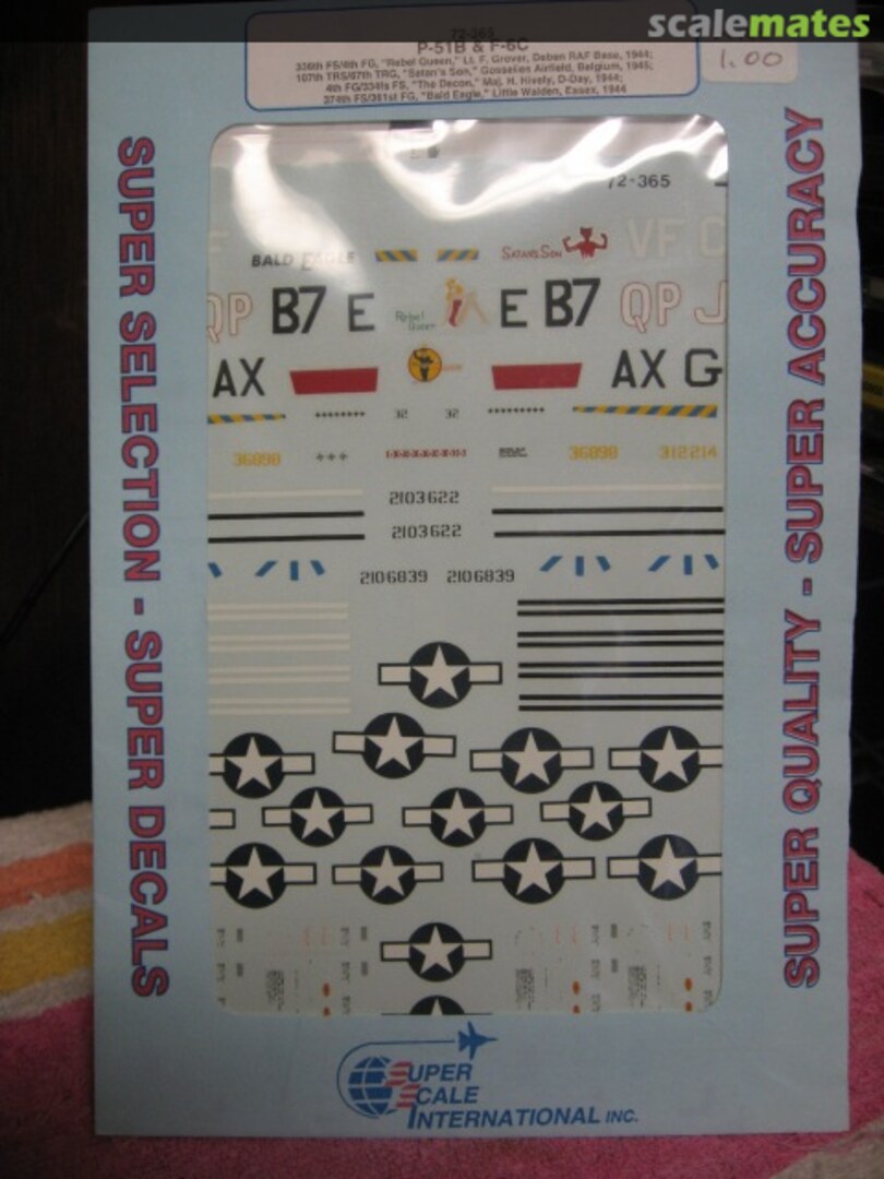 Boxart P-51B & F-6C 72-365 SuperScale International Boxart P-51B & F-6C 72-365 SuperScale International