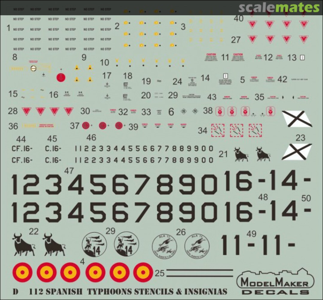 Boxart Spanish Typhoon's - stencils and insignias D48112 ModelMaker Boxart Spanish Typhoon's - stencils and insignias D48112 ModelMaker