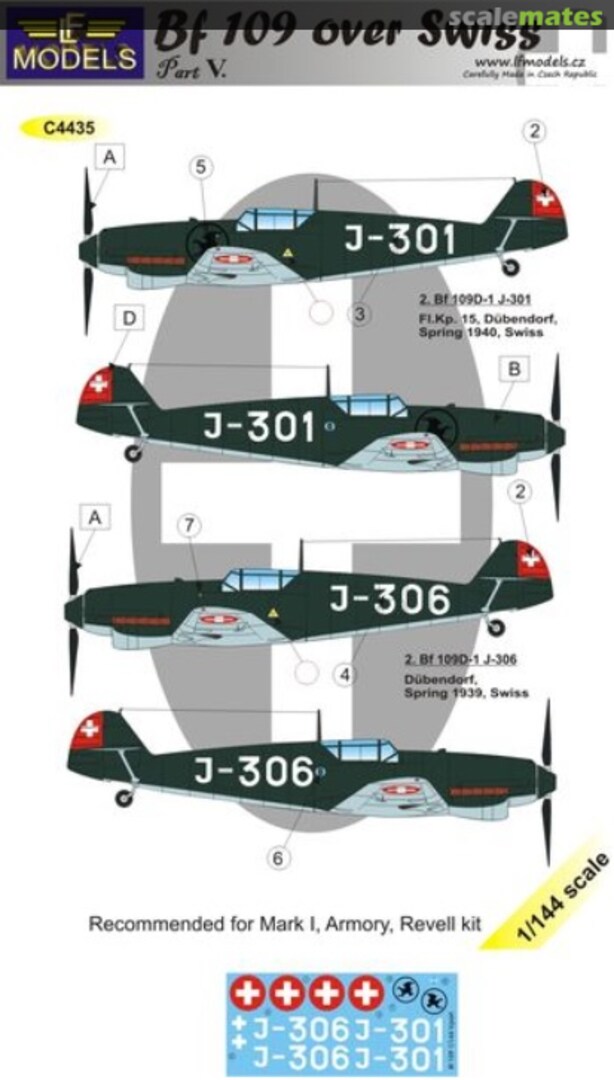 Boxart Bf 109 over Swiss C4435 LF Models Boxart Bf 109 over Swiss C4435 LF Models