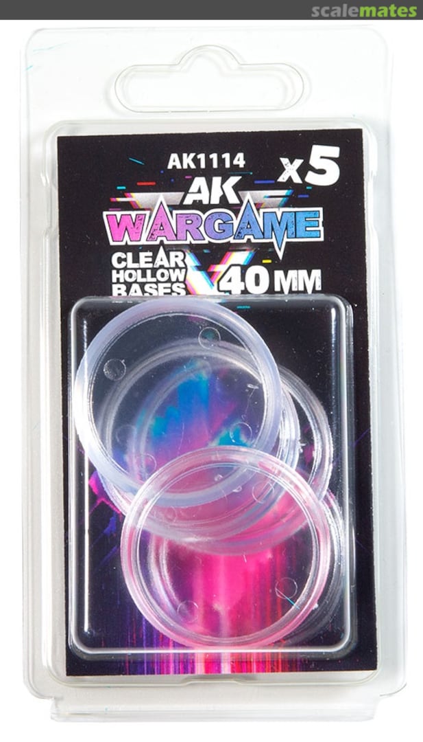 Boxart CLEAR HOLLOW BASES 40 mm x 5 units AK 1114 AK Interactive Boxart CLEAR HOLLOW BASES 40 mm x 5 units AK 1114 AK Interactive