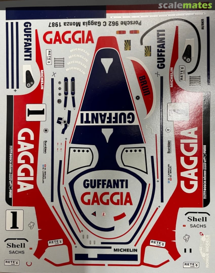 Boxart PORSCHE 962C - GAGGIA RM607D Romue Models Boxart PORSCHE 962C - GAGGIA RM607D Romue Models