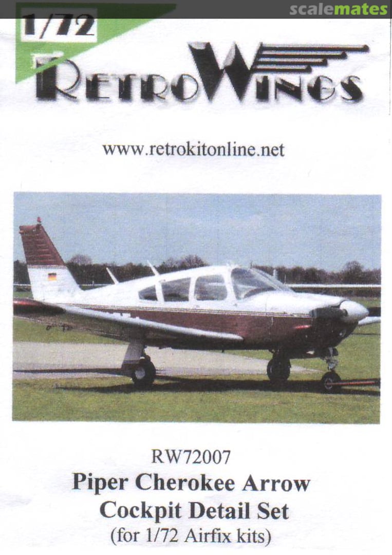 Boxart Piper Cherokee Arrow Cockpit Detail Set RW72007 RetroWings