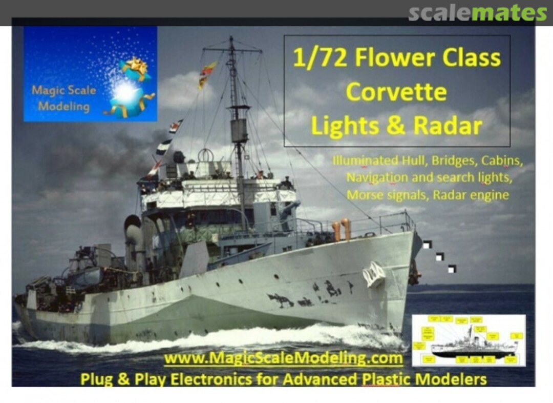 Boxart Corvette Flower Class - Lights Set MSM-046 Magic Scale Modeling