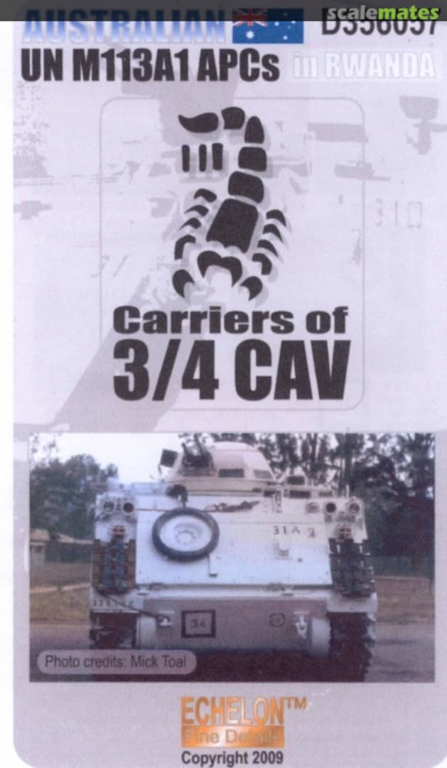 Boxart Carriers of 3/4 CAV D356057 Echelon Fine Details Boxart Carriers of 3/4 CAV D356057 Echelon Fine Details