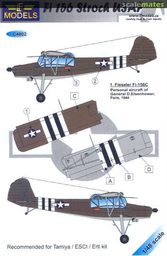 Boxart Fi-156 Storch USAF C4802 LF Models Boxart Fi-156 Storch USAF C4802 LF Models