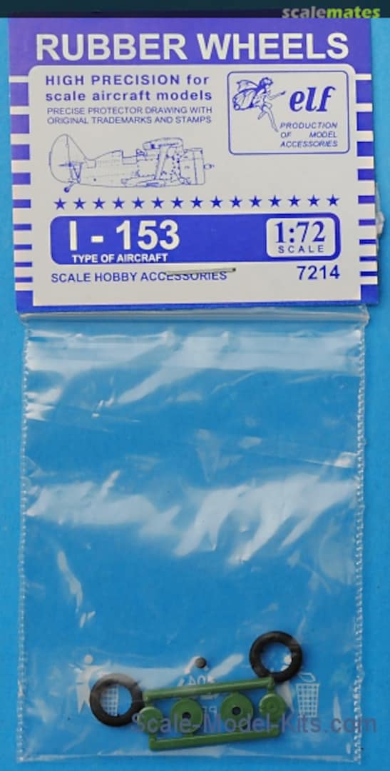 Boxart Rubber Wheels I-153 7214 Elf Production of Model Accessories Boxart Rubber Wheels I-153 7214 Elf Production of Model Accessories