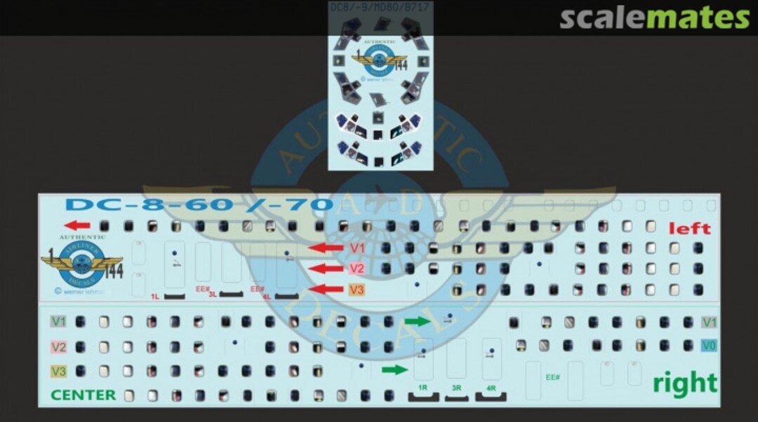 Boxart Cockpit and Cabin Windows DC-8-60/-70 DC-8-60 Authentic-Airliner-Decals Boxart Cockpit and Cabin Windows DC-8-60/-70 DC-8-60 Authentic-Airliner-Decals