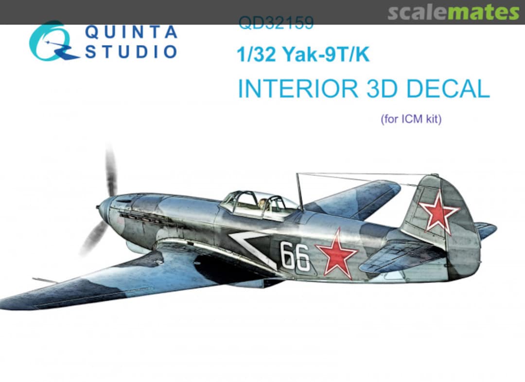 Boxart Yak-9T/K interior 3D decals QD32159 Quinta Studio Boxart Yak-9T/K interior 3D decals QD32159 Quinta Studio