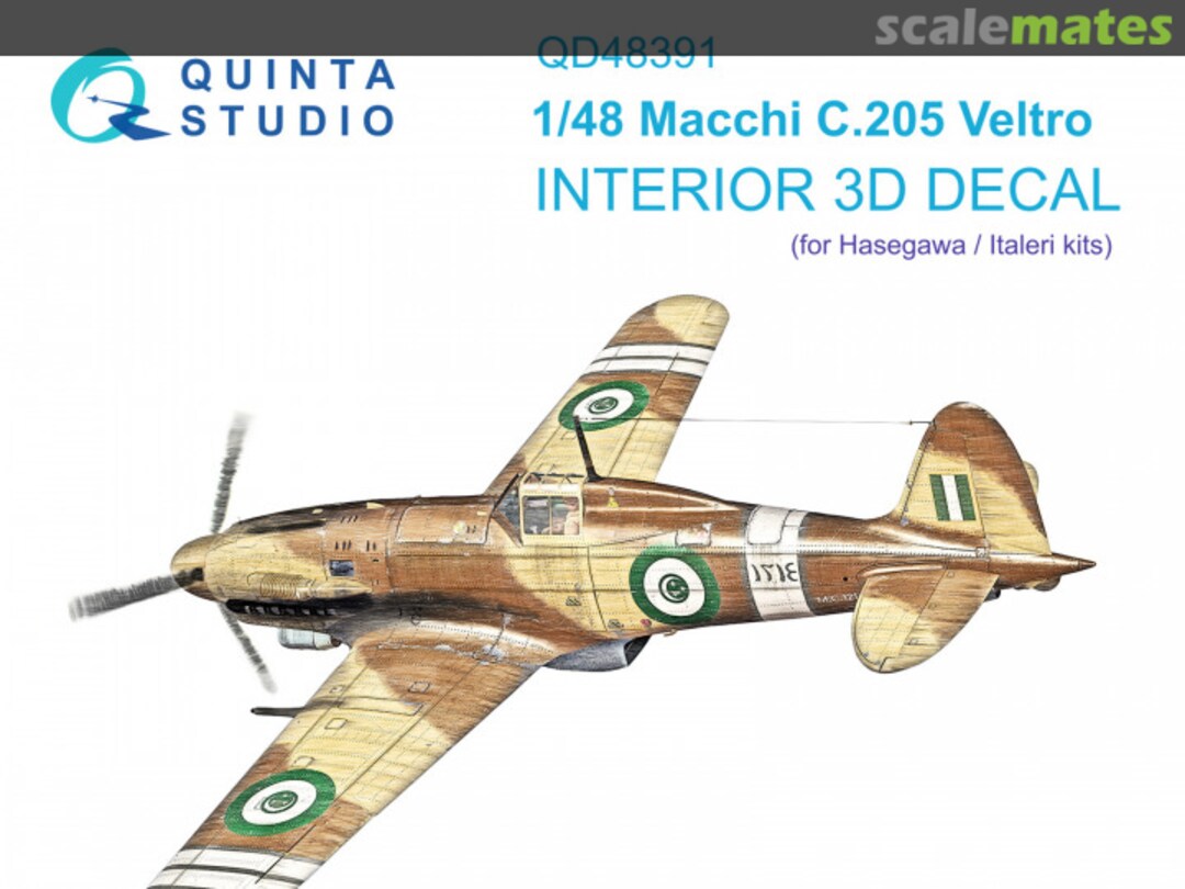 Boxart Macchi C.205 Veltro interior 3D decals QD48391 Quinta Studio Boxart Macchi C.205 Veltro interior 3D decals QD48391 Quinta Studio