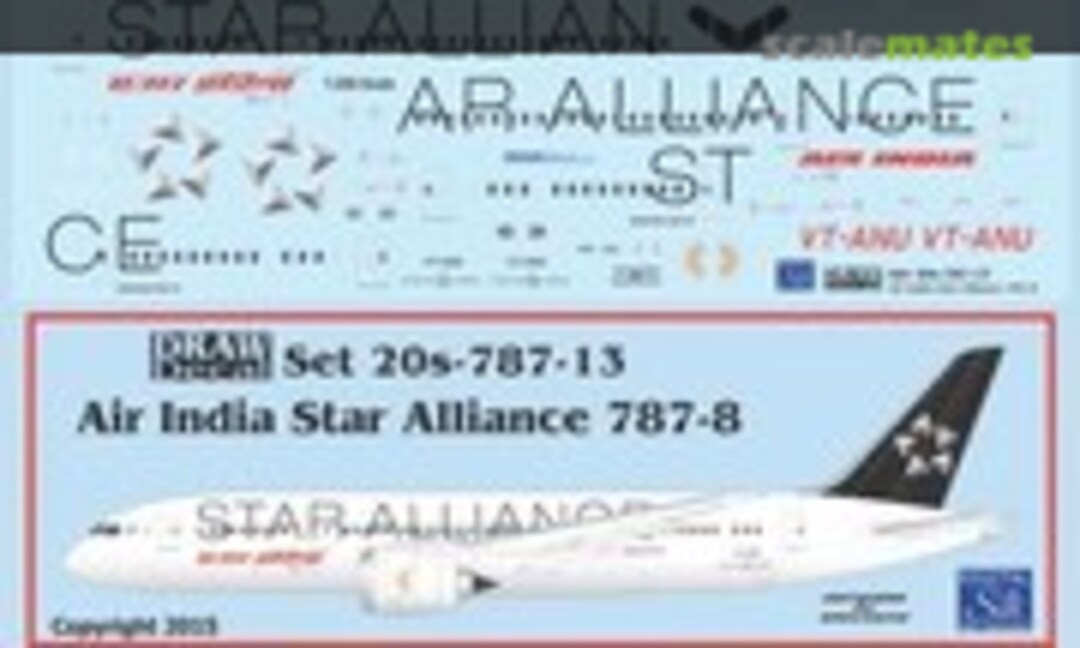 1:200 Air India Star Alliance 787-8 Dreamliner (Draw Decal 20-787-13) 20-787-13