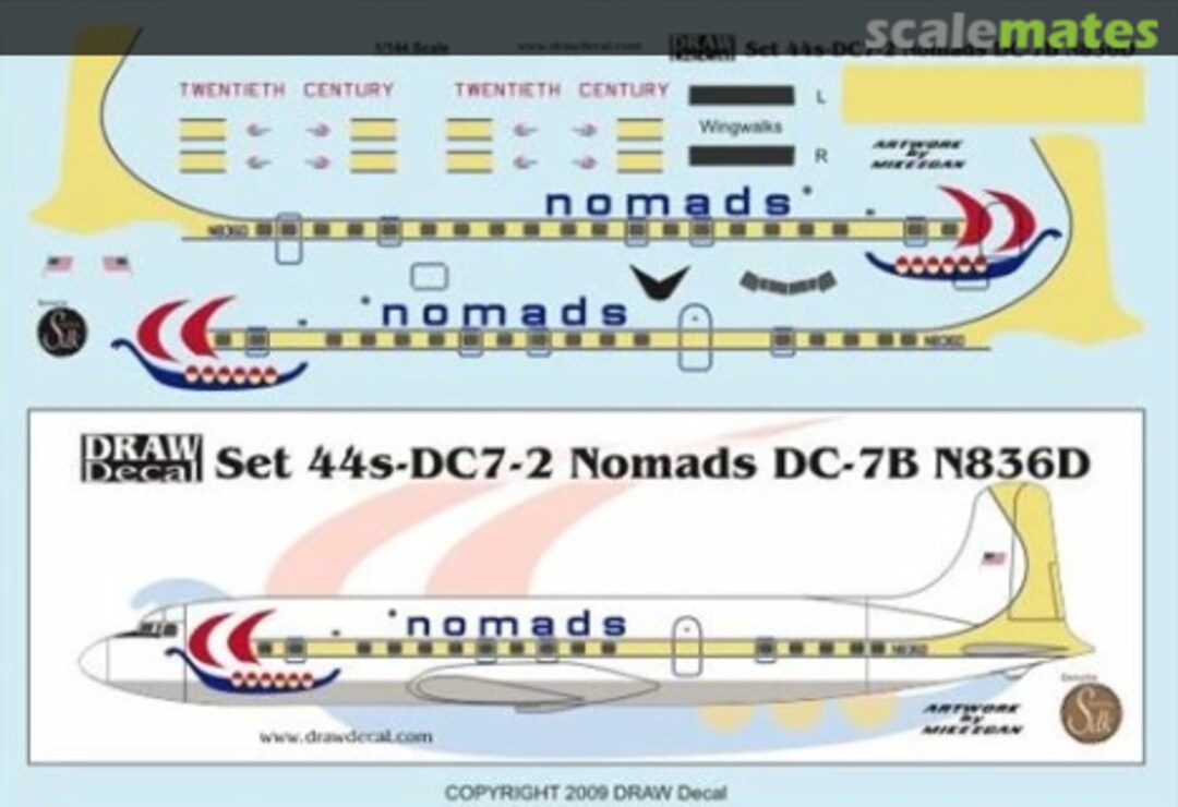 Boxart Nomads DC-7B 44-DC7-2 Draw Decal