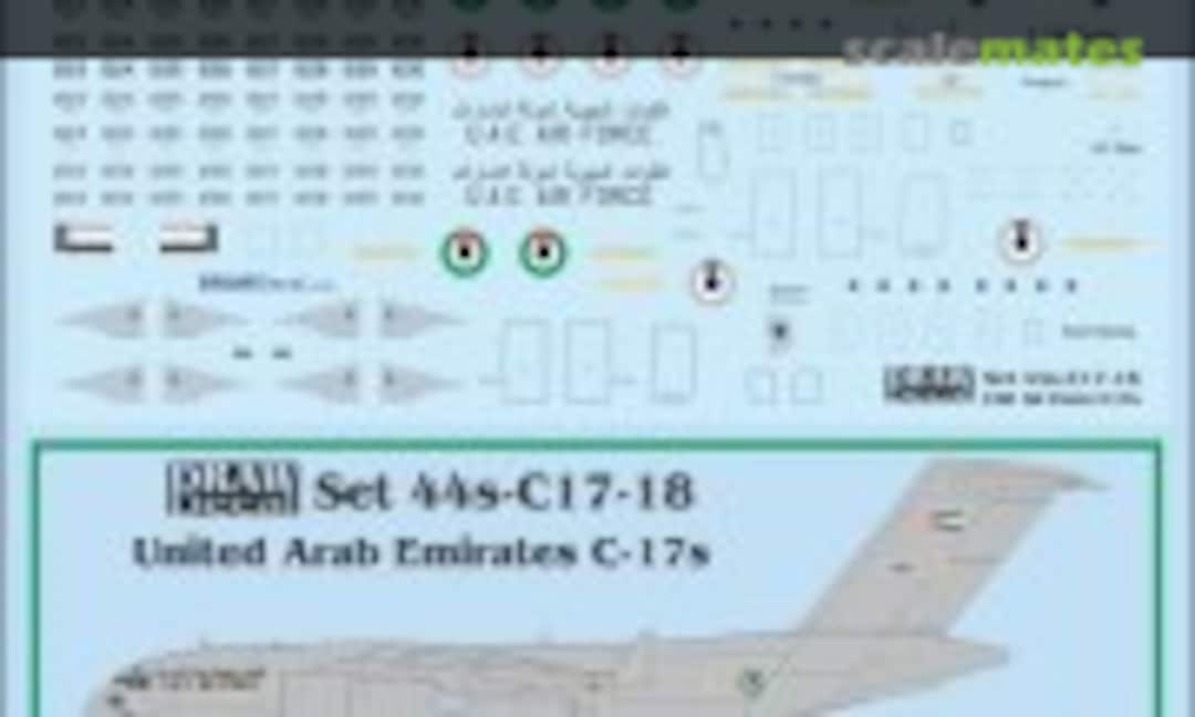 1:144 United Arab Emirates C-17s (Draw Decal 44-C17-18) 44-C17-18