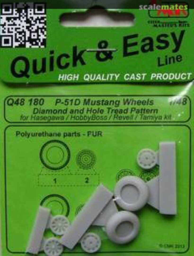 Boxart P-51D Mustang -Wheels (Diamond and Hole Tread Pattern) Q48180 CMK Boxart P-51D Mustang -Wheels (Diamond and Hole Tread Pattern) Q48180 CMK