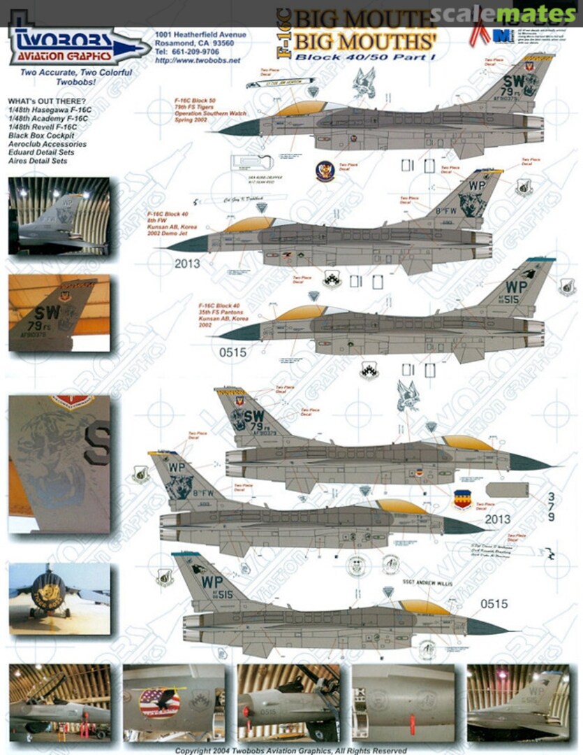 Boxart F-16C Big Mouth, Big Mouths' 48-087 TwoBobs Aviation Graphics Boxart F-16C Big Mouth, Big Mouths' 48-087 TwoBobs Aviation Graphics