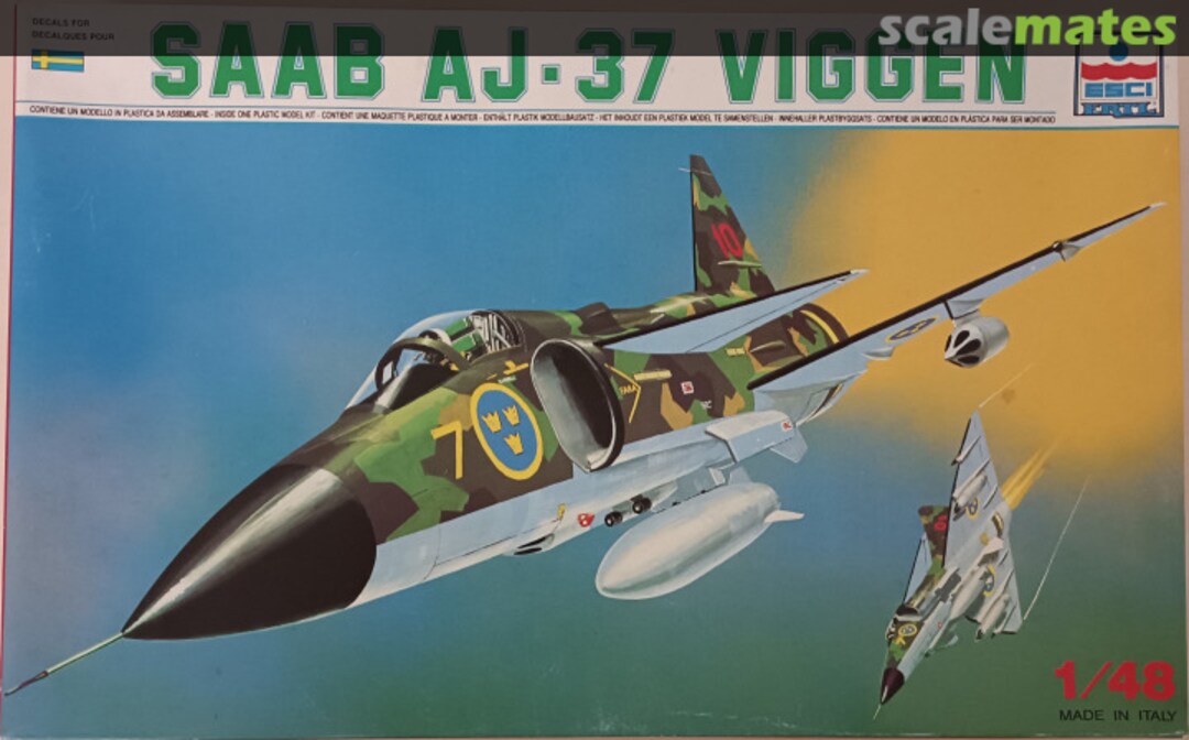 Boxart Saab AJ-37 Viggen 4018 ESCI/ERTL Boxart Saab AJ-37 Viggen 4018 ESCI/ERTL