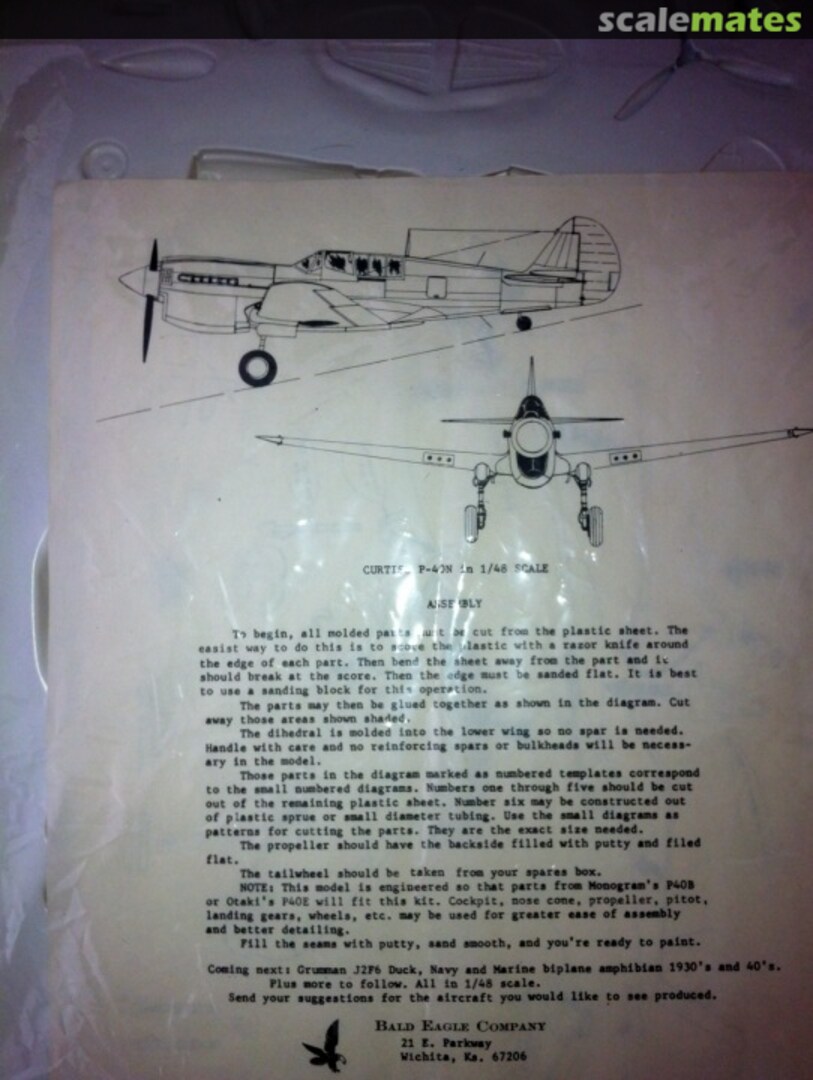 Boxart Curtiss P-40N Bald Eagle Boxart Curtiss P-40N Bald Eagle