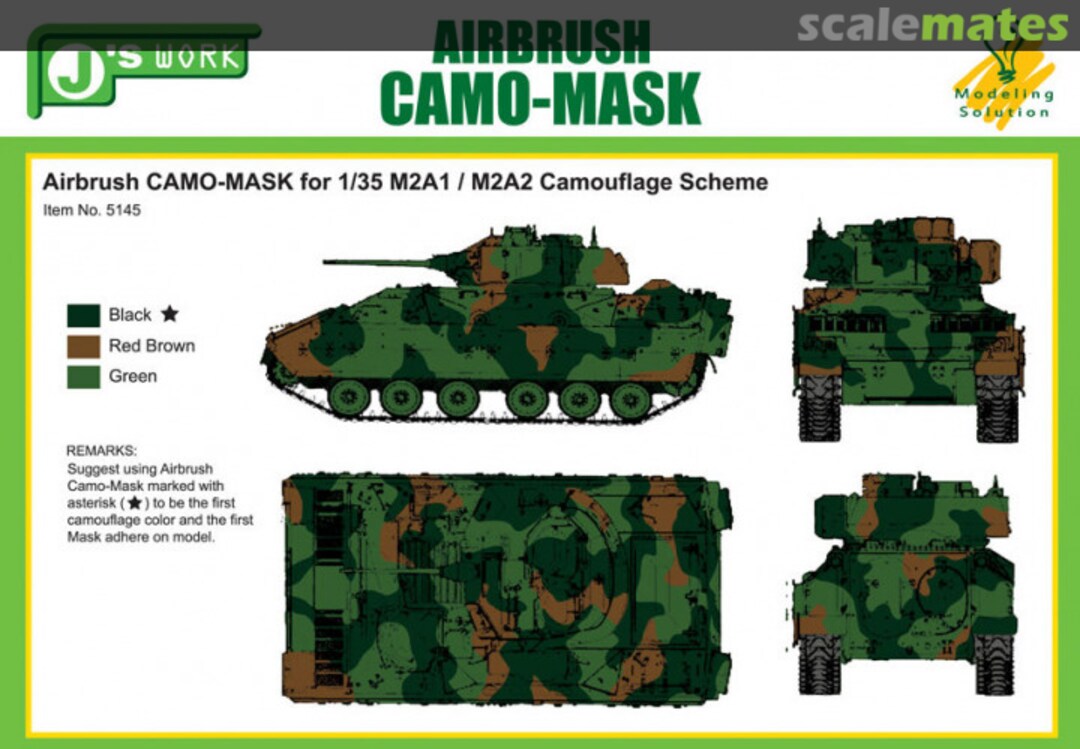 Boxart Airbrush Camo-Mask for M2A1 / M2A2 PPA5145 J's Work Boxart Airbrush Camo-Mask for M2A1 / M2A2 PPA5145 J's Work