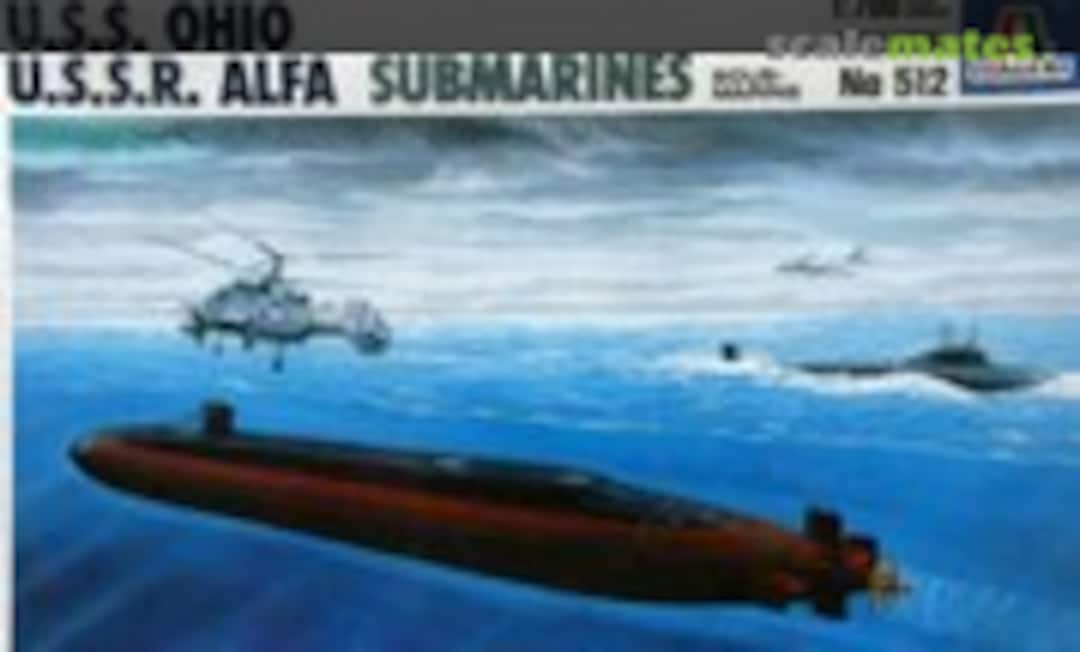 1:700 U.S.S. Ohio / U.S.S.R. Alfa Submarines (Italeri 512)