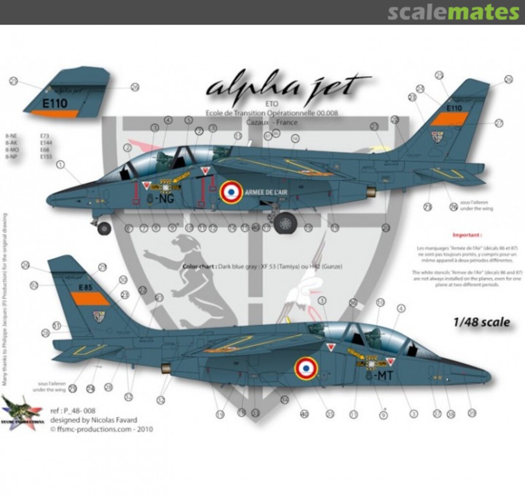 Boxart Alphajet E "ETO" (Cazaux, BA 120) P_48-008 FFSMC Productions Boxart Alphajet E "ETO" (Cazaux, BA 120) P_48-008 FFSMC Productions