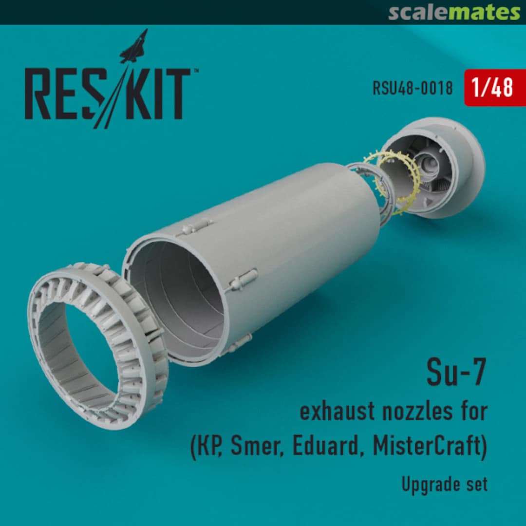 Boxart Su-7 exhaust nozzles RSU48-0018 ResKit Boxart Su-7 exhaust nozzles RSU48-0018 ResKit