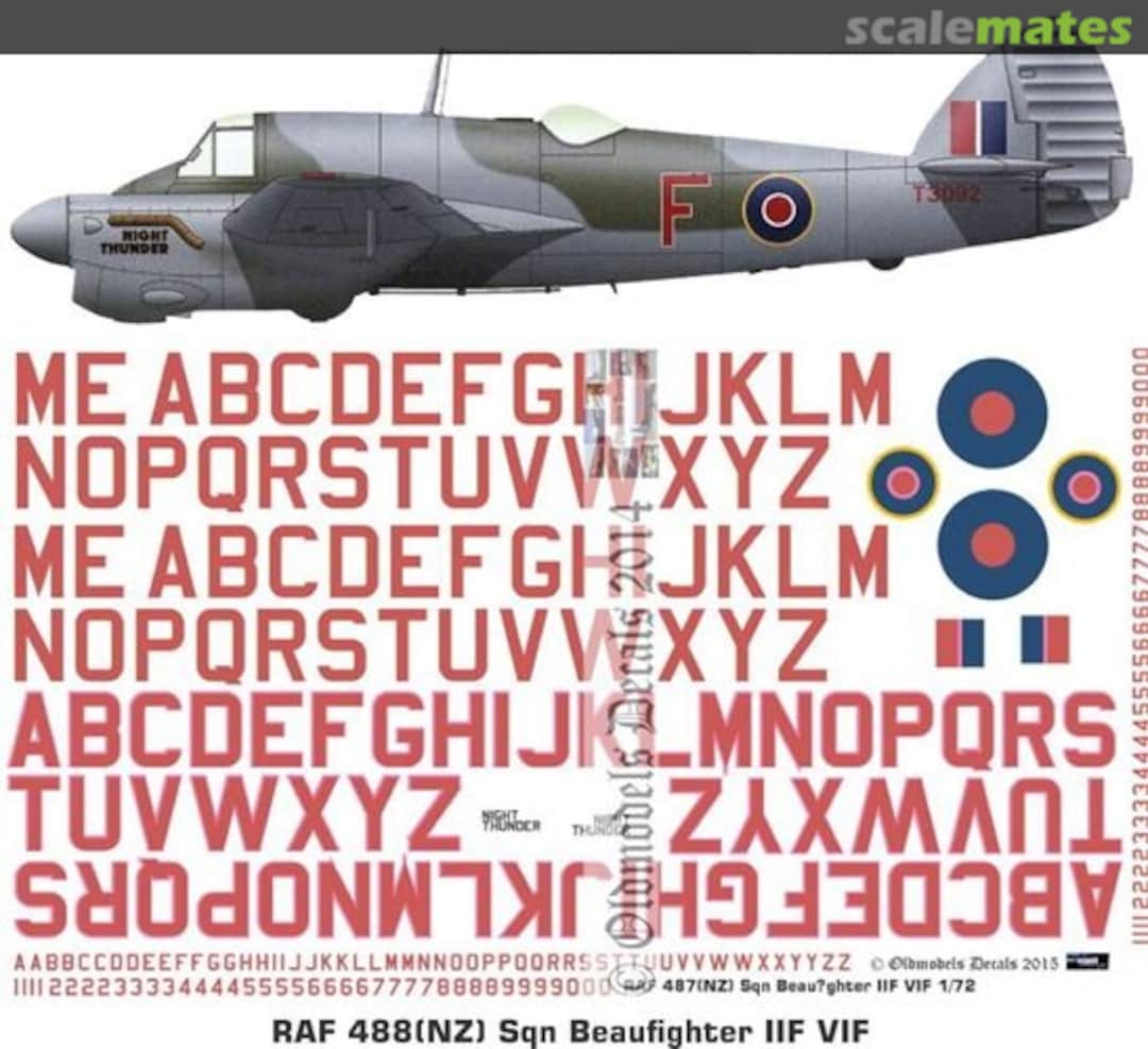 Boxart RAF 488(NZ) Sqn Beaufighters IIF VIF OMD0749 Oldmodels Decals Boxart RAF 488(NZ) Sqn Beaufighters IIF VIF OMD0749 Oldmodels Decals