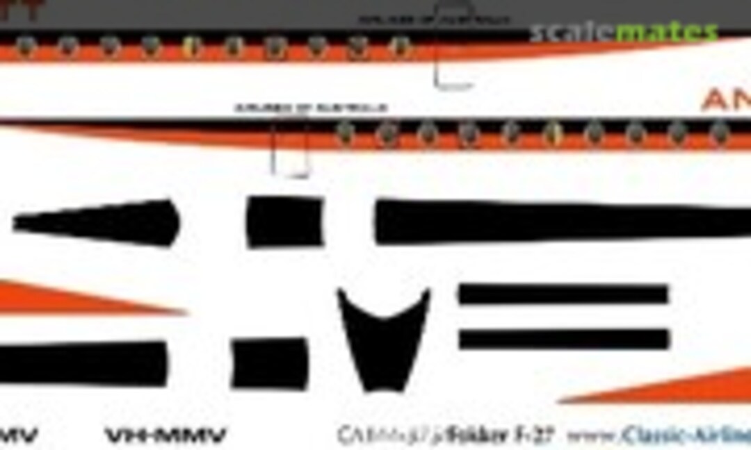 1:144 Ansett Fokker F-27 (orange tail) (Classic Airlines CA144-375) CA144-375
