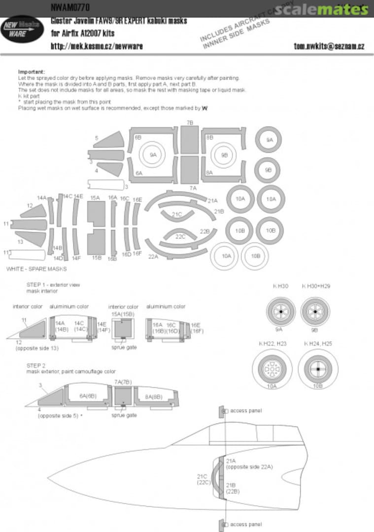 Boxart Gloster Javelin FAW9/9R - EXPERT kabuki masks NWAM0770 New Ware Boxart Gloster Javelin FAW9/9R - EXPERT kabuki masks NWAM0770 New Ware