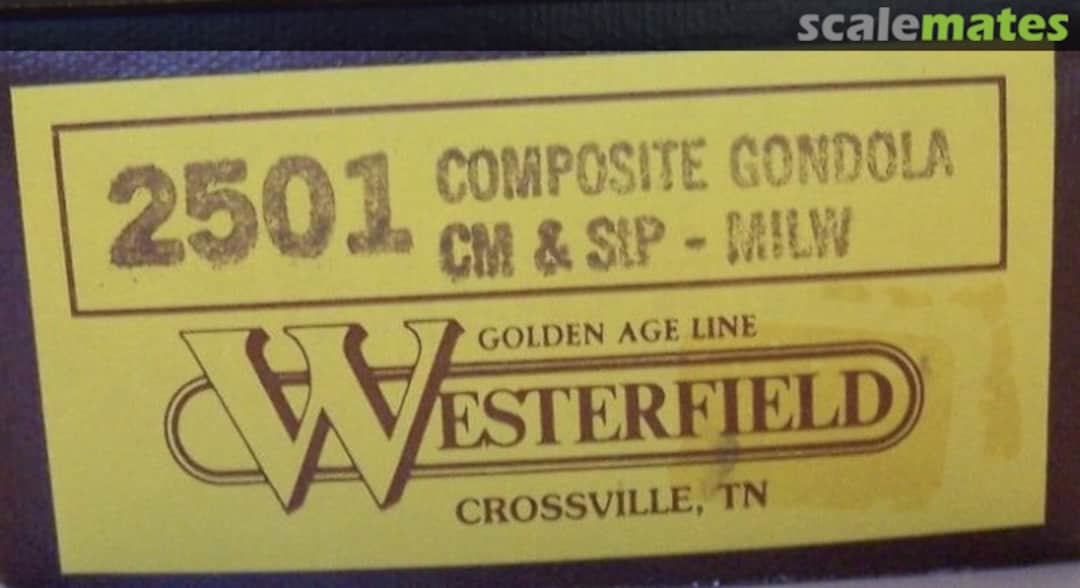 Boxart CMStP&P (Milwaukee Road) composite gondola car 2501 Westerfield Models Boxart CMStP&P (Milwaukee Road) composite gondola car 2501 Westerfield Models