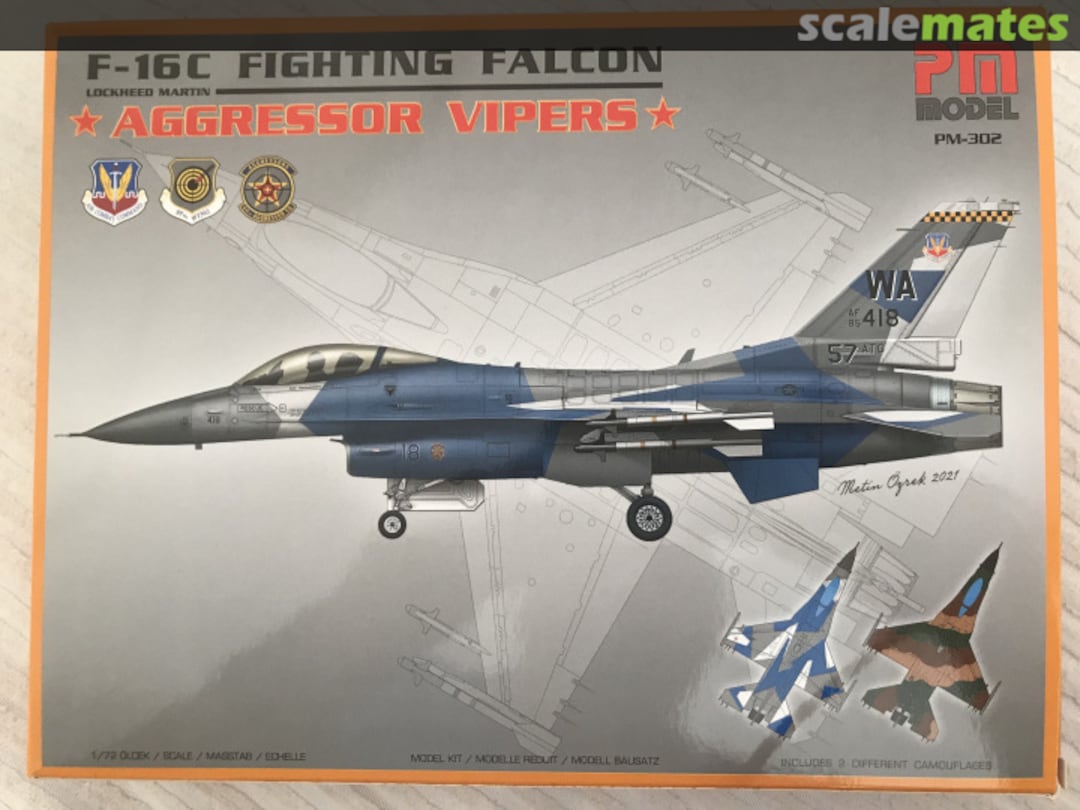 Boxart F-16C Fighting Falcon “Aggressor Vipers” PM-302 PM Model Boxart F-16C Fighting Falcon “Aggressor Vipers” PM-302 PM Model