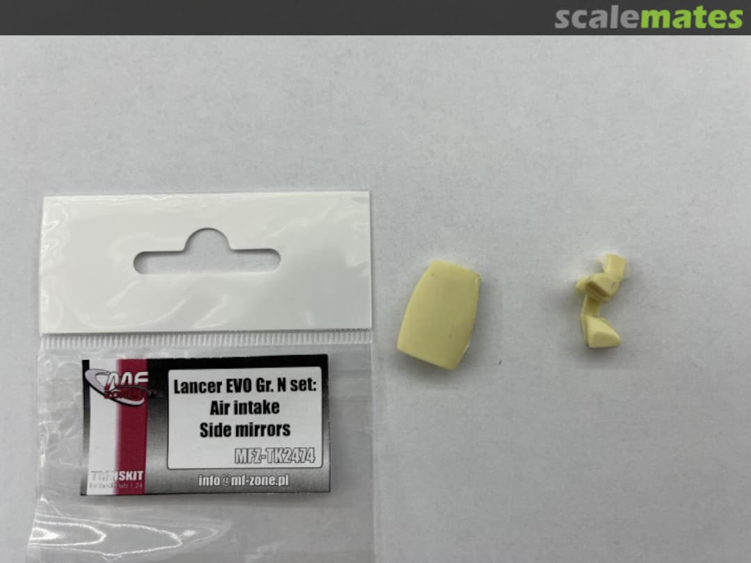 Boxart Lancer EVO Gr. N set: Air intake Side mirrors TK2474 MF-Zone Boxart Lancer EVO Gr. N set: Air intake Side mirrors TK2474 MF-Zone