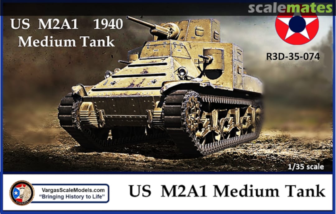 Boxart M2A1 Medium Tank R3D-35-074 Vargas Scale Models Boxart M2A1 Medium Tank R3D-35-074 Vargas Scale Models