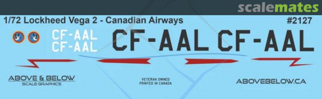 Boxart Lockheed Vega 2 2127 Above & Below Graphics Boxart Lockheed Vega 2 2127 Above & Below Graphics