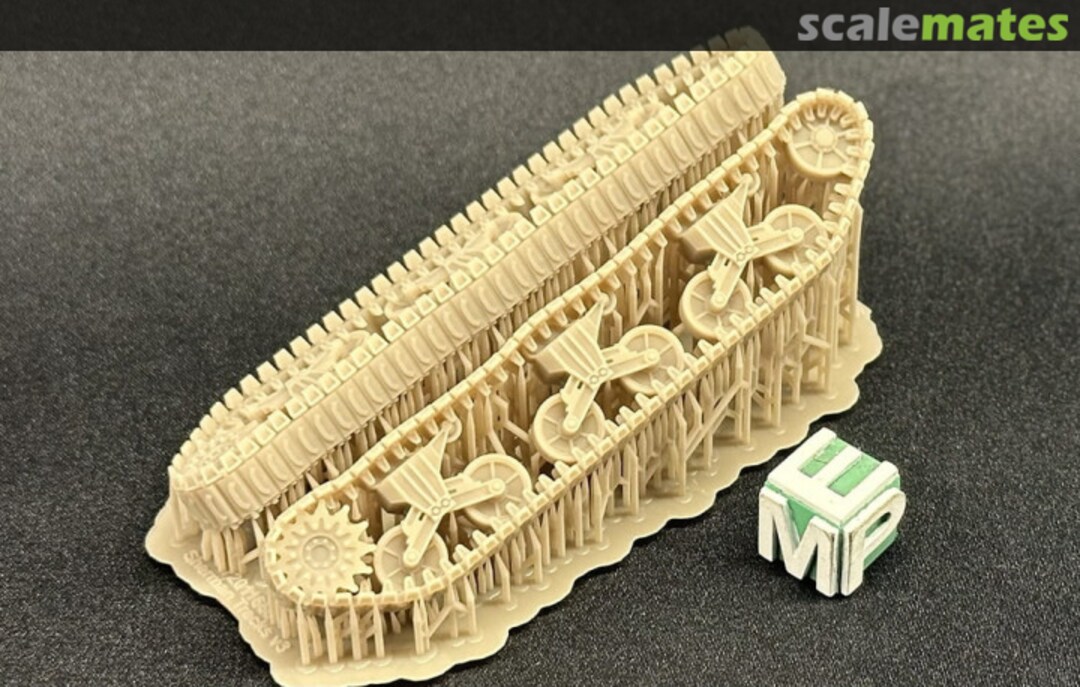 Boxart Tracks and Chassis for Sherman Tank and Derivative - Version 3 (3D-Printed) 72011666 EMP3d Boxart Tracks and Chassis for Sherman Tank and Derivative - Version 3 (3D-Printed) 72011666 EMP3d