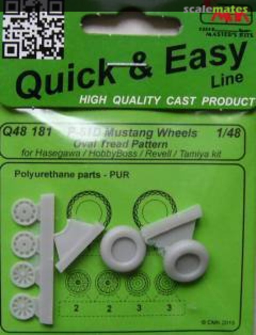 Boxart P-51D Mustang - Wheels (Oval Tread Pattern) Q48181 CMK Boxart P-51D Mustang - Wheels (Oval Tread Pattern) Q48181 CMK
