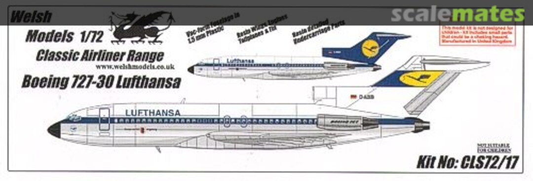 Boxart Boeing 727-30 CLS72-17 Welsh Models Boxart Boeing 727-30 CLS72-17 Welsh Models