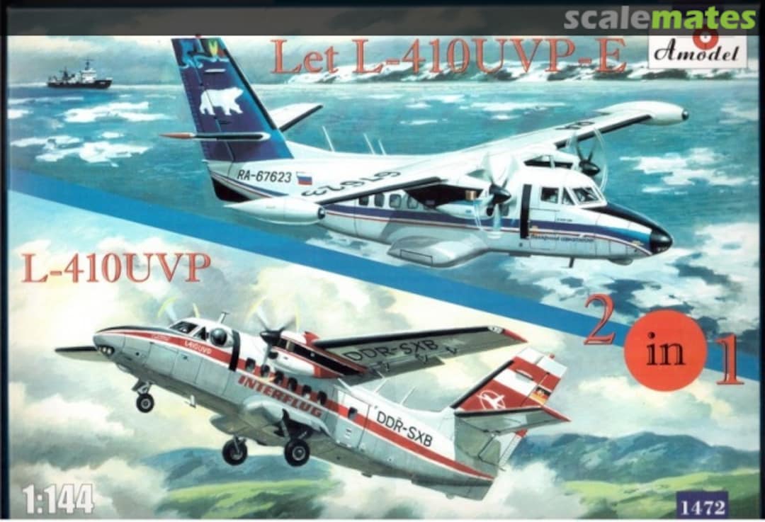 Boxart Let L-410UVP-E & L-410UVP aircraft (2Kits) 1472 Amodel Boxart Let L-410UVP-E & L-410UVP aircraft (2Kits) 1472 Amodel