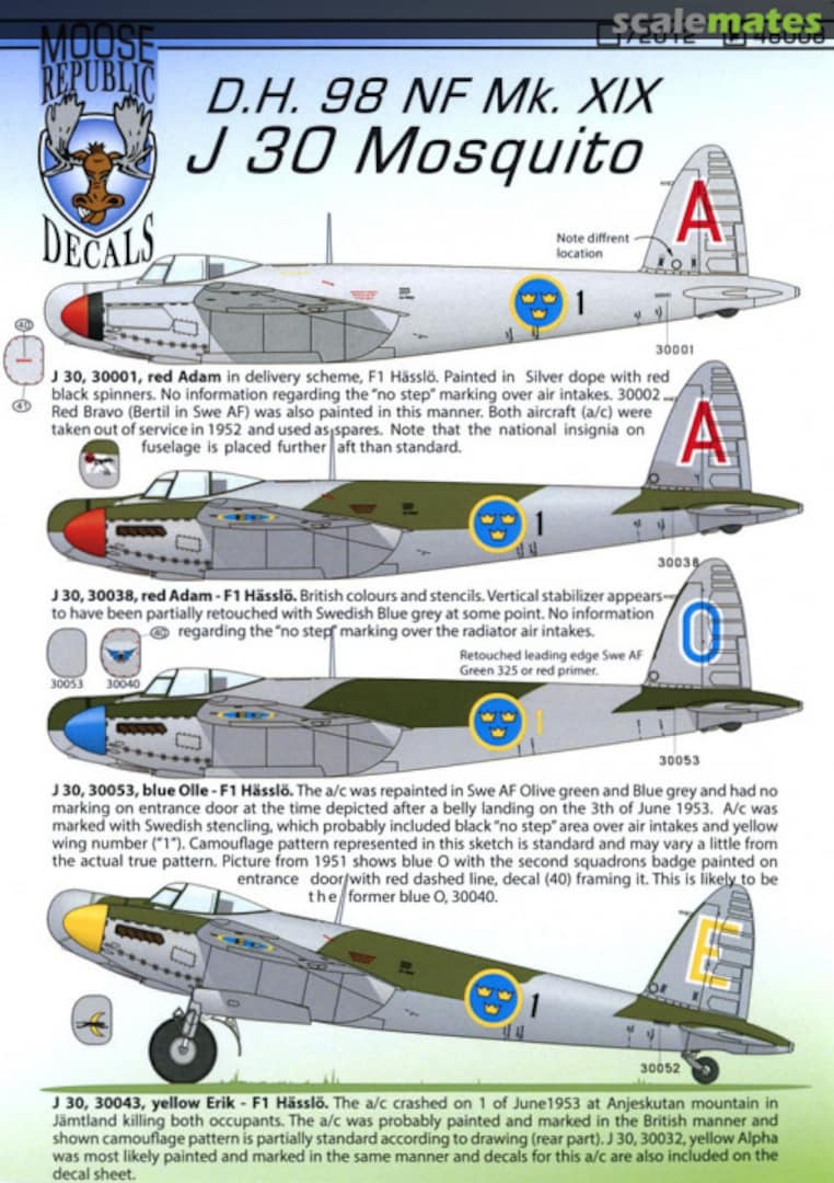 Boxart D.H. 98 NF Mk. XIX 48008 Moose Republic Decals
