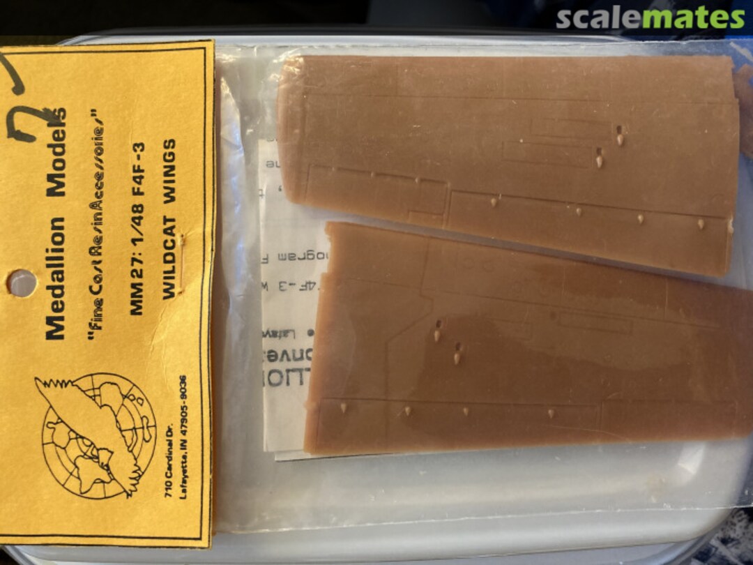 Boxart Grumman F4F-3 one-piece wings MM27 Medallion Models Boxart Grumman F4F-3 one-piece wings MM27 Medallion Models