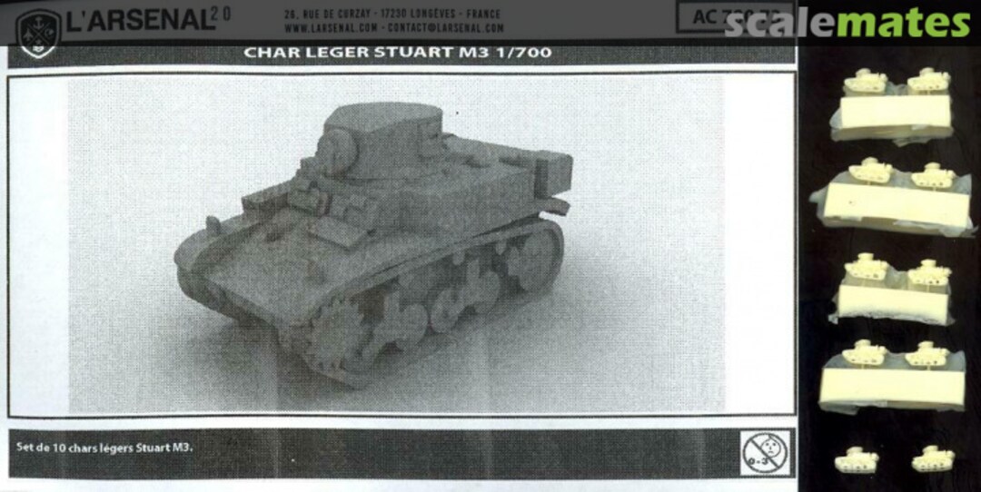 Boxart M3 STUART LIGHT TANK AC 700 53 L'Arsenal