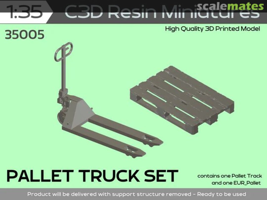 Boxart Pallet Truck set 35005 C3D Resin Miniatures Boxart Pallet Truck set 35005 C3D Resin Miniatures