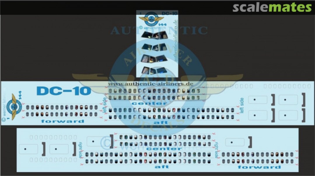 Boxart Cockpit and Cabin Windows DC-10 DC-10 Authentic-Airliner-Decals Boxart Cockpit and Cabin Windows DC-10 DC-10 Authentic-Airliner-Decals