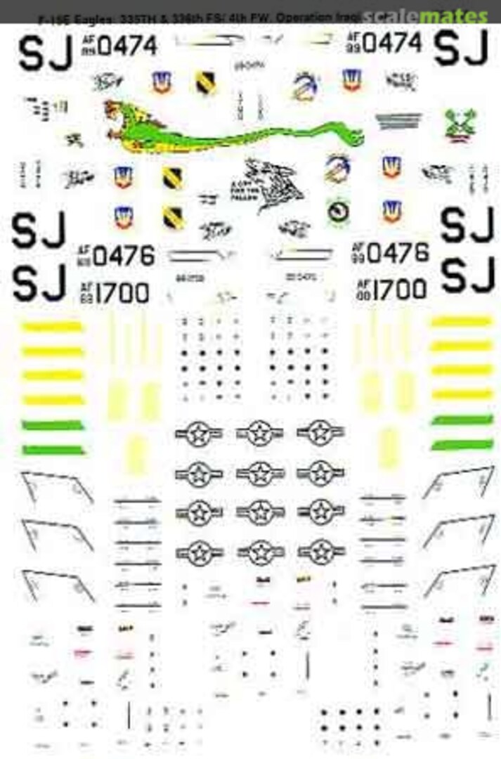 Boxart F-15E Eagles: 335th & 336th FS/ 4th FW. Operation Iraqi 72-840 Microscale Boxart F-15E Eagles: 335th & 336th FS/ 4th FW. Operation Iraqi 72-840 Microscale