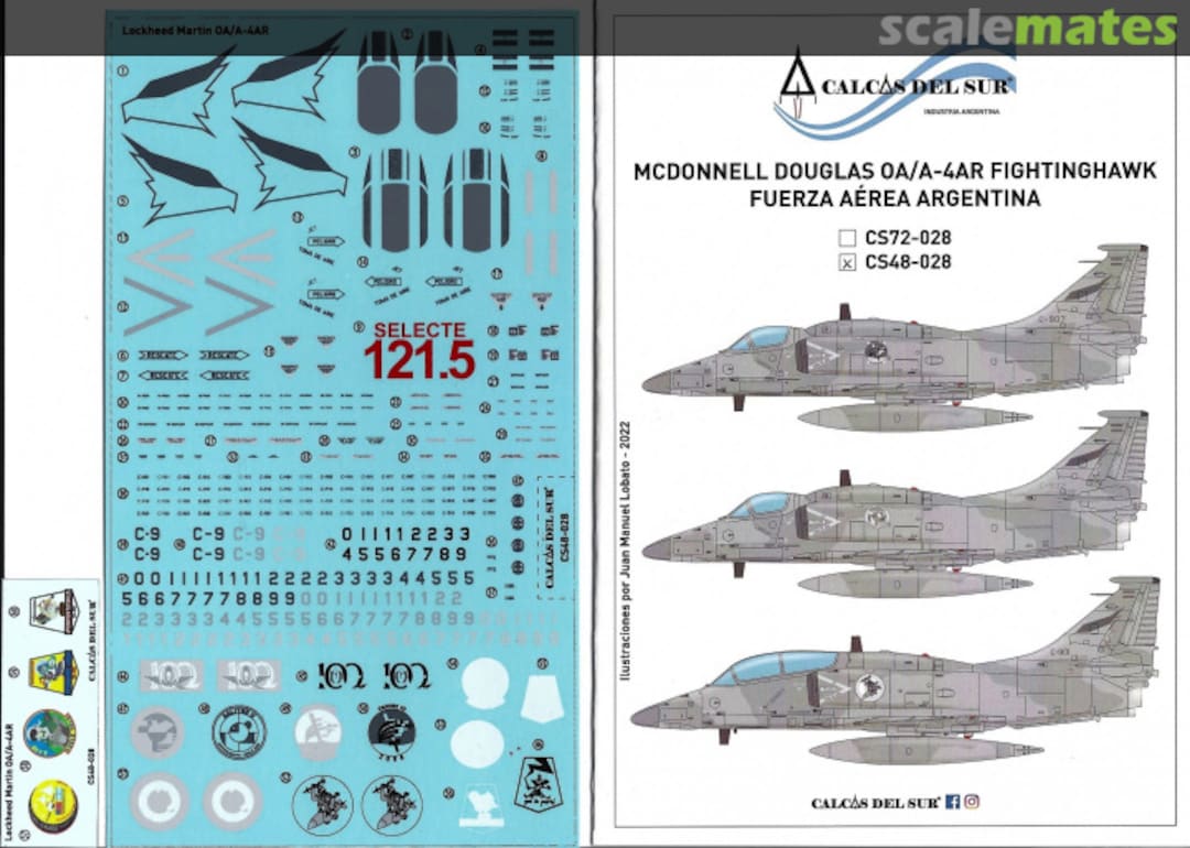 Boxart McDonnell Douglas OA/A-4AR Fightinghawk - Fuerza Aerea Argentina CS48-028 Calcas del Sur Boxart McDonnell Douglas OA/A-4AR Fightinghawk - Fuerza Aerea Argentina CS48-028 Calcas del Sur