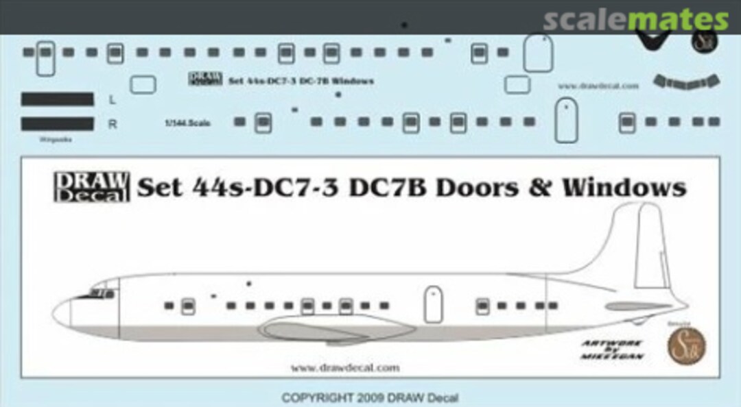 Boxart DC-7B Doors and Windows 44-DC7-3 Draw Decal Boxart DC-7B Doors and Windows 44-DC7-3 Draw Decal