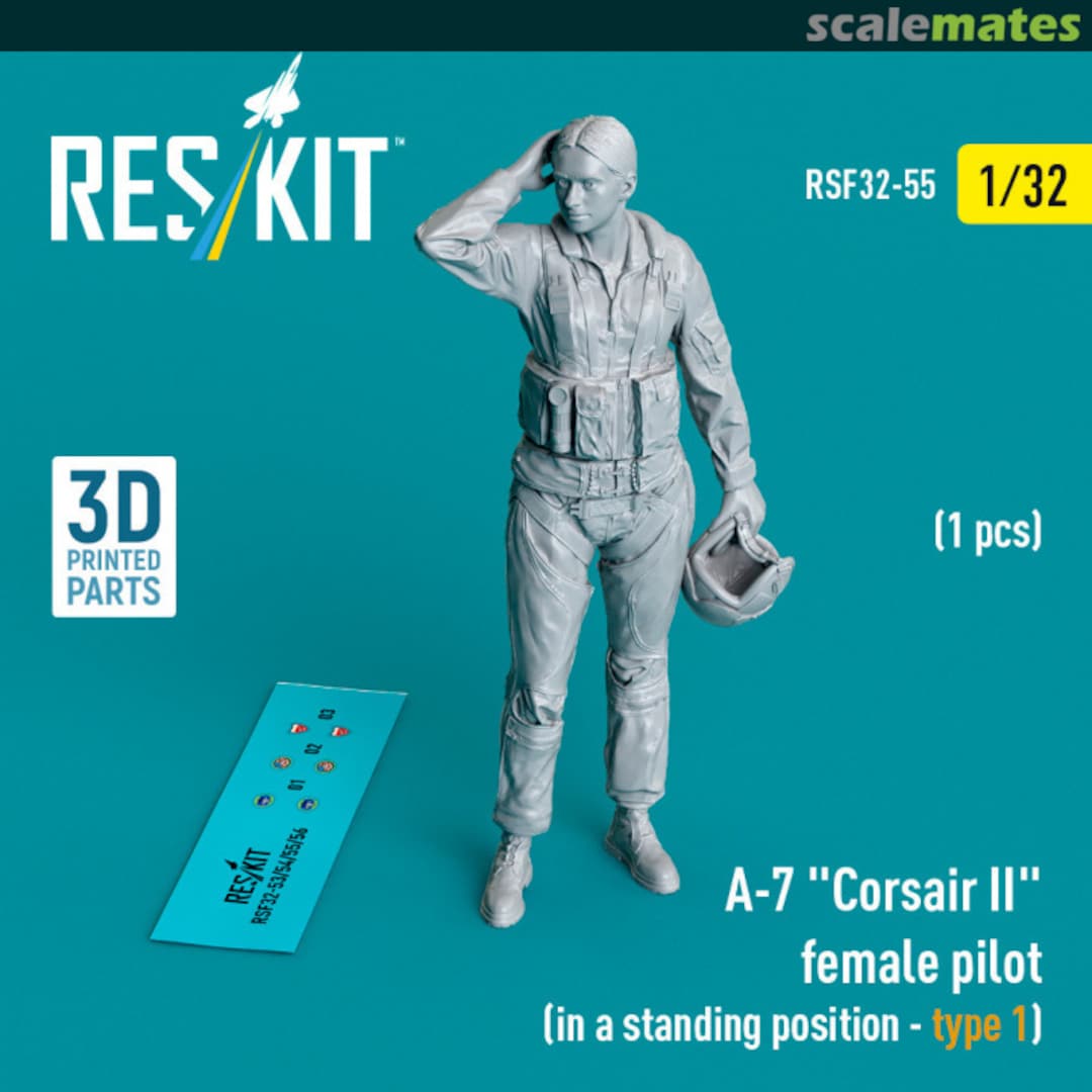 Boxart A-7 Corsair II female pilot (in a standing position - type 1) (1 pcs) RSF32-0055 ResKit