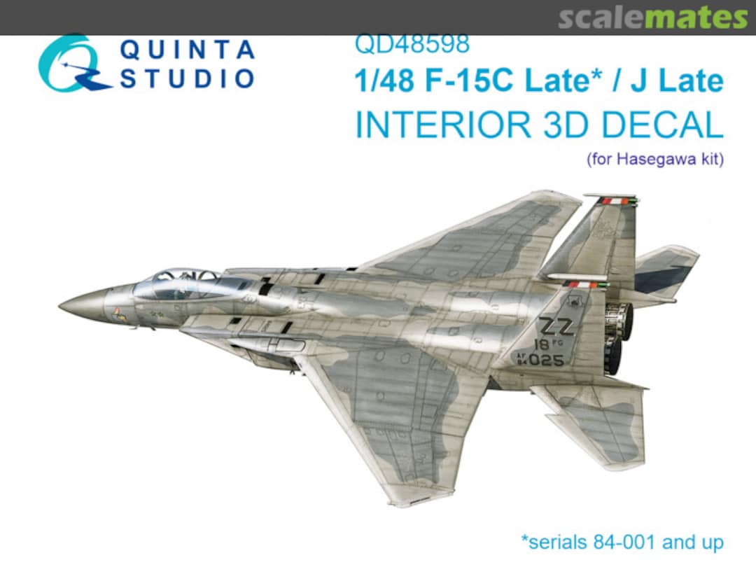 Boxart F-15C Late/J Late interior 3D decals (serials 84-001 & up) QD48598 Quinta Studio Boxart F-15C Late/J Late interior 3D decals (serials 84-001 & up) QD48598 Quinta Studio