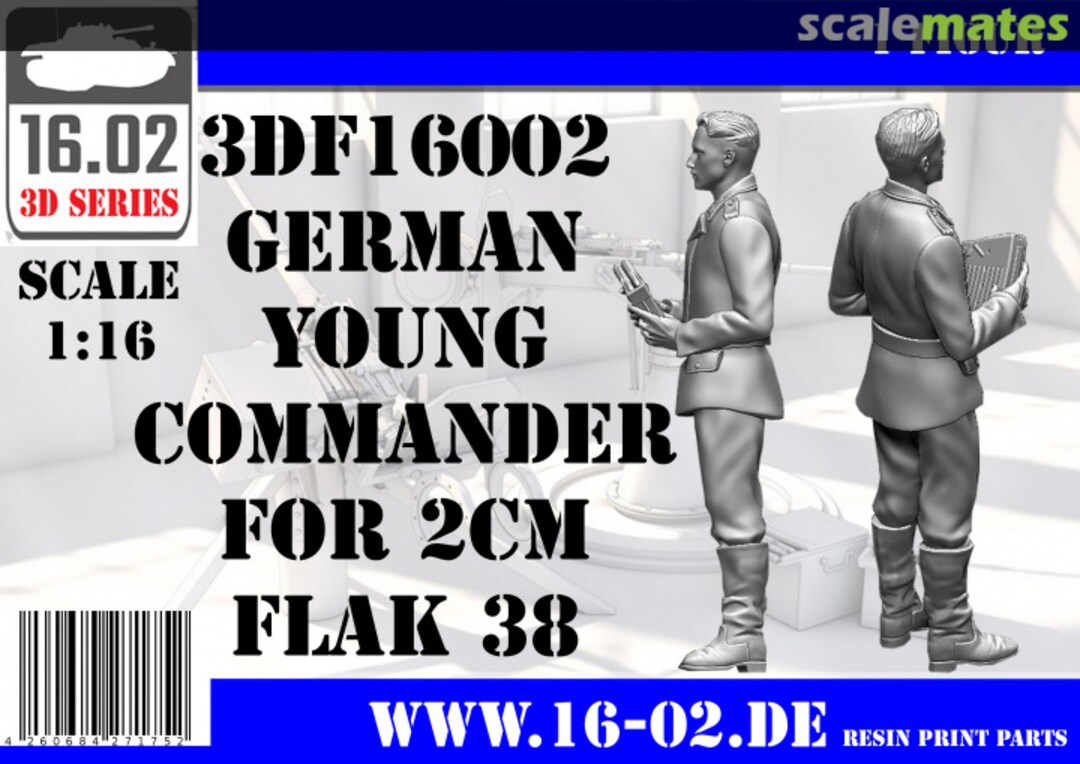 Boxart Young Commander for 2cm Flak 38 3DF16002 16.02 Boxart Young Commander for 2cm Flak 38 3DF16002 16.02
