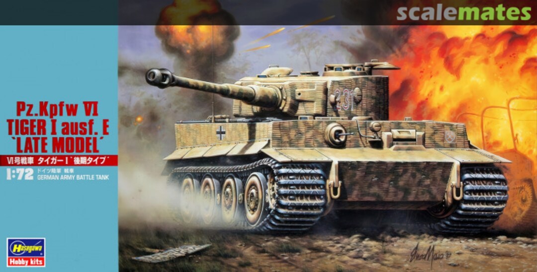 Boxart Pz.Kpfw VI Tiger I ausf. E 'Late Model' 31136 Hasegawa Boxart Pz.Kpfw VI Tiger I ausf. E 'Late Model' 31136 Hasegawa
