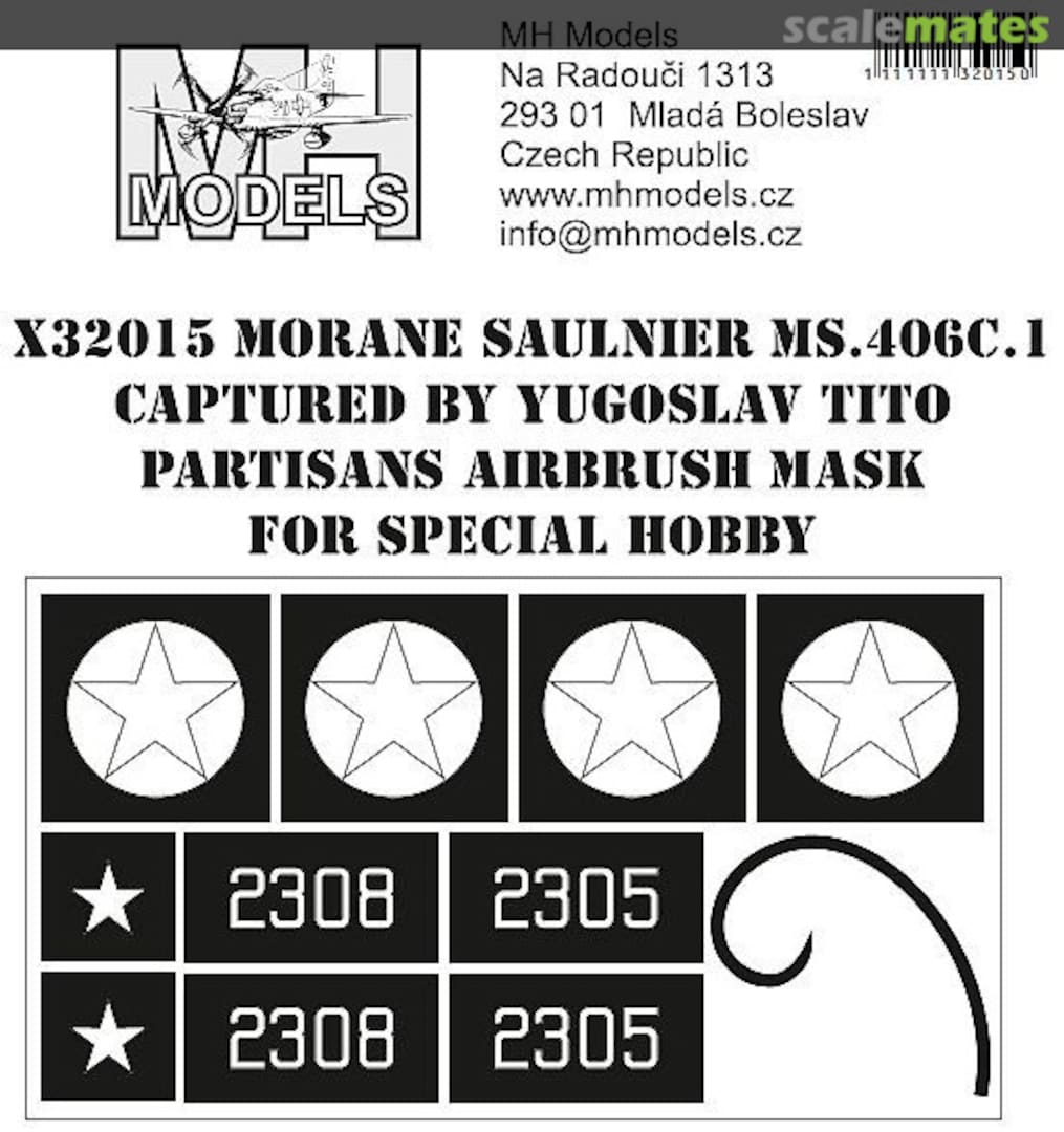 Boxart Morane Saulnier MS.406C.1 Captured by Yugoslav Tito Partisan X32015 MH Models